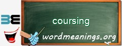 WordMeaning blackboard for coursing